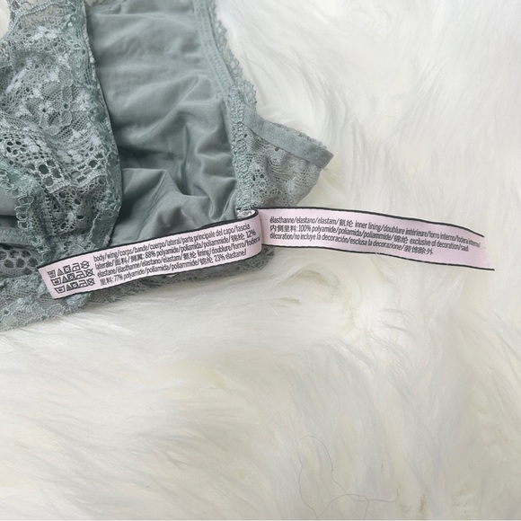 VICTORIA’S SECRET Sage Green Feminine Lace Bralette - Picture 4 of 4